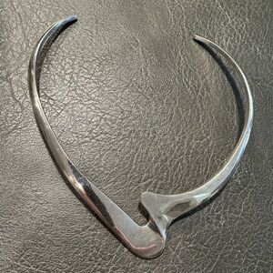 .925 Sterling Silver Slide Choker Collar Necklace